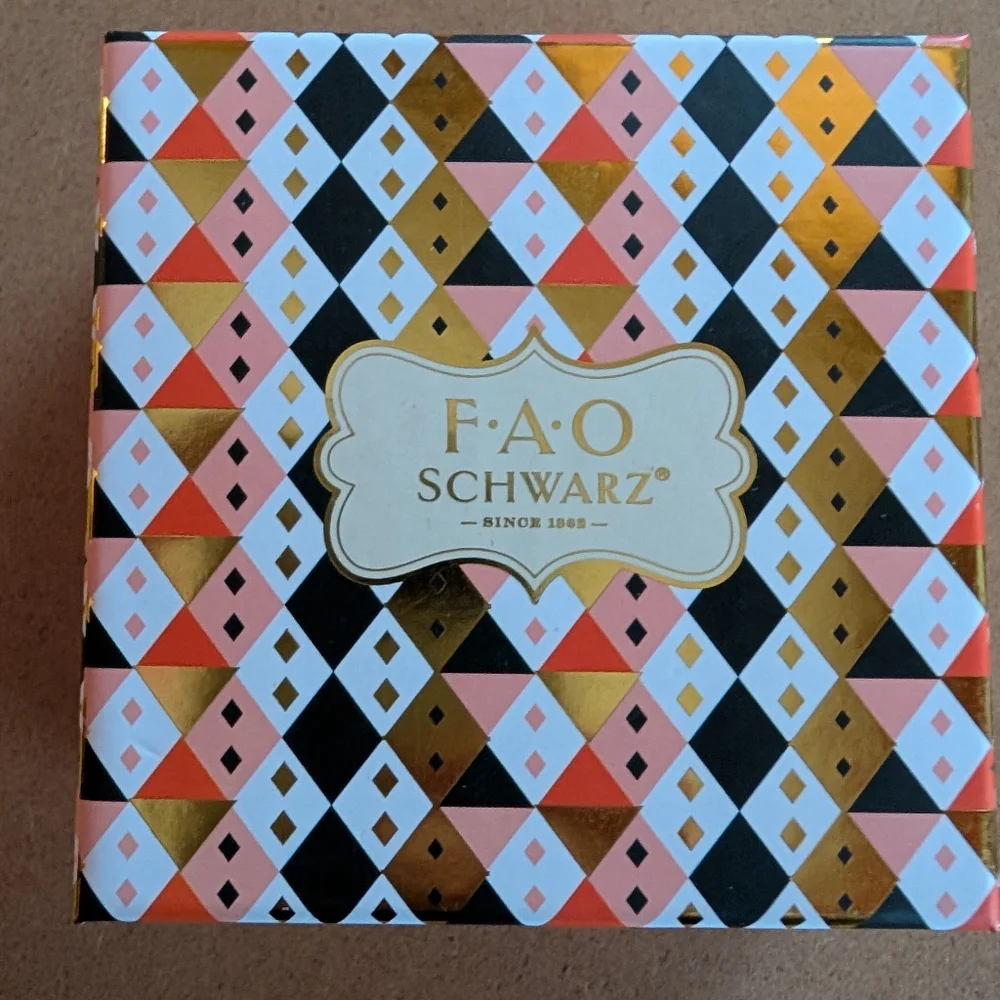 FAO Schwarz Fine Silver Plate Bow Necklace Set